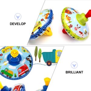 1pcs Toddler Traditional Spin Tops Traditional Iron Spinning Tops Toys for Girl Boy Educational Kindergarten Toys Party Favors