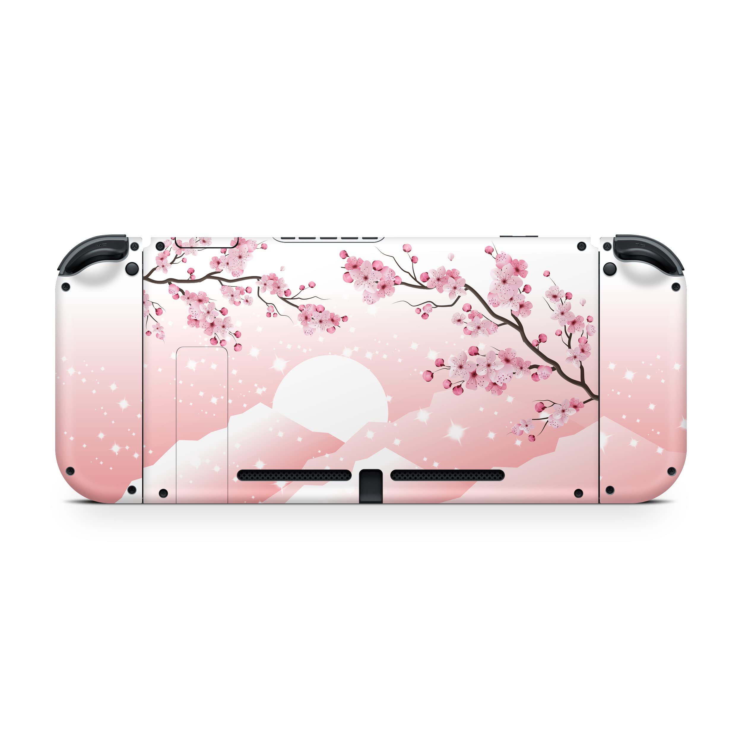 Tacky Design Japanese Cherry Blossom Skin Compatible with Nintendo Switch Skin Wrap Cover, Flower Skin for Nintendo Switch Stickers, Premium Vinyl 3M Full Wrap Decal.