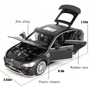 WAKAKAC 1/32 Benz AMG GT63 Model Car Alloy Diecast Pull Back Toy Car with Sound and Light Door Can Be Opened Toy Vehicle for Kids Gift(Black)