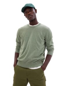 gap mens crewneck sweater, gasoline green, small us