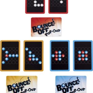 Mattel Games Bounce-Off Pop-Out Party Game for Kids, Adults and Family Night, Bounce Fast or Balls Go Flying for 1-4 Players