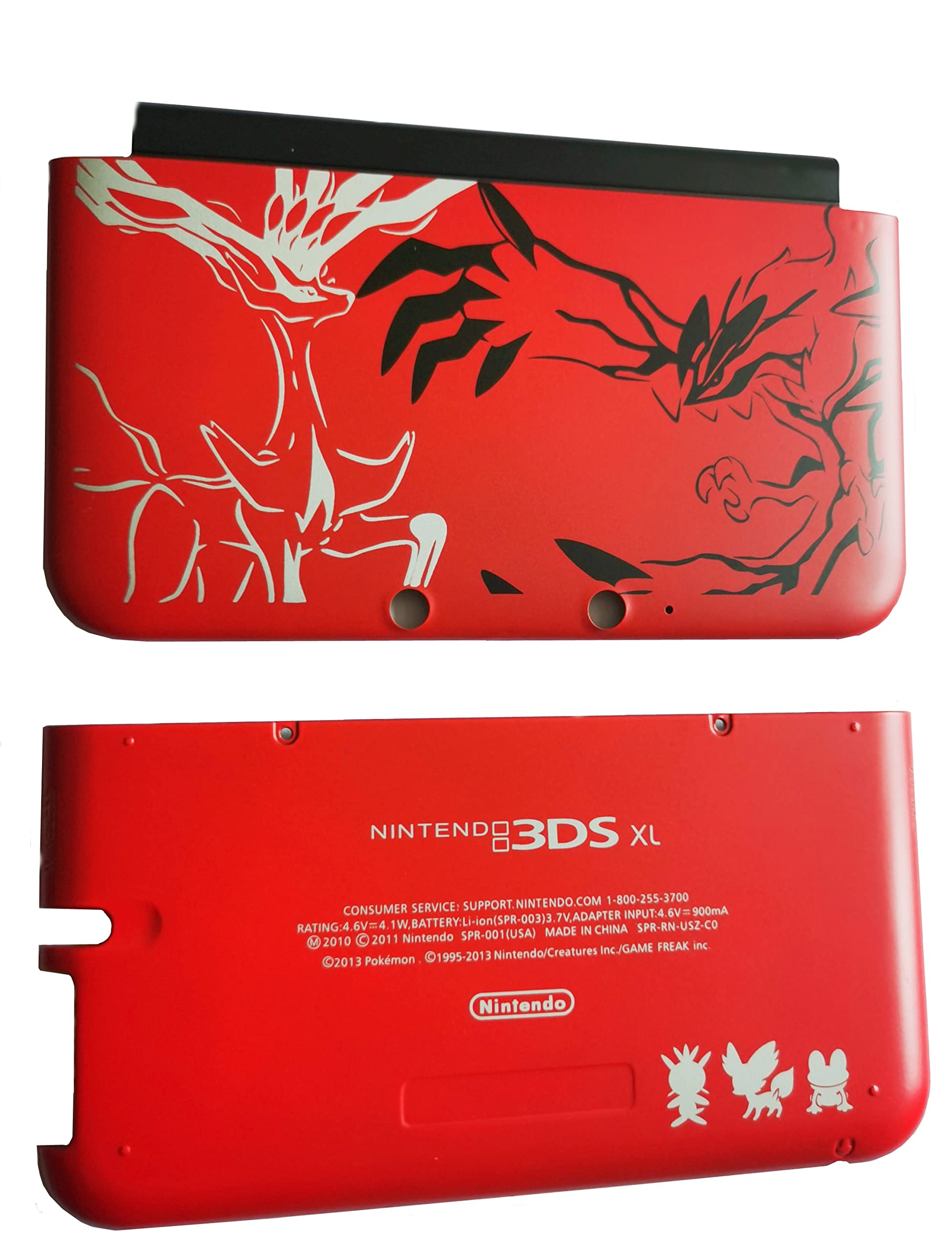 Full Housing Case Cover Shell with Buttons Kit Replacement Parts for 3DS XL / 3DS LL Game Console-Custom Red