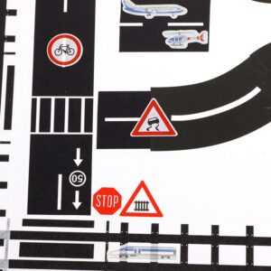 Cayway 10 Pieces Road Tape DIY Traffic Sign Set, Trains Railways Train Track Model Traffic Washi Tape Car Stickers Road Sticker Rolls for Toy Cars