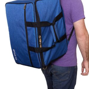 Board Game Bag - [Backpack/Shoulder Strap/Luggage Slip] - Padded Board Game Carrier (Royal Blue)