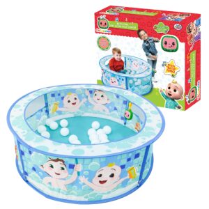 cocomelon bath time sing along play center - ball pit tent with 20 bonus play balls and music - sunny days entertainment