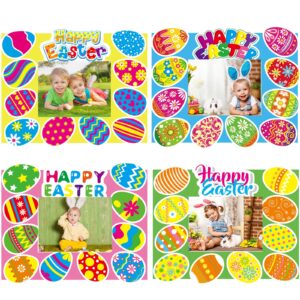 24 Packs Easter Kids' Craft Kits DIY Picture Frame Craft Spring Easter Art Activities Home School Classroom Game Bulletin Board Easter Party Favor Decoration