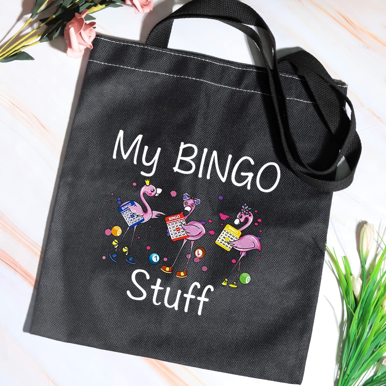 JXGZSO Funny Bingo Lover Gift Gambling Gift My Bingo Stuff Lucky Bingo Shoulder Bag Bingo Money Pouch Bag Bingo Player Gift (My Bingo Stuff Shoulder Bag black)