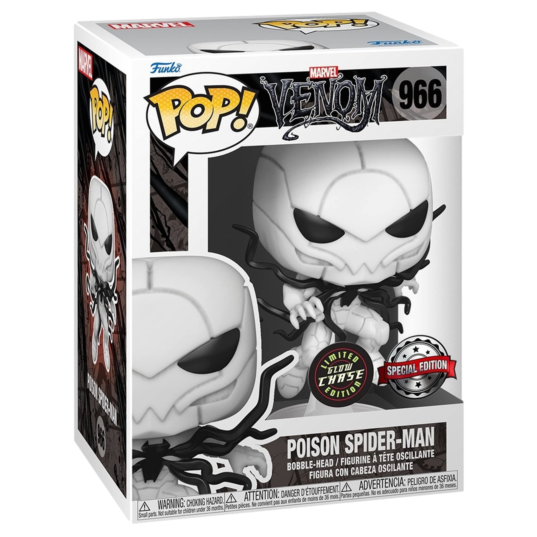 Funko Pop! Venom Poison Spider-Man Glow in The Dark Chase (EE Exclusive) Bundled with EcoTEK Pop Protector