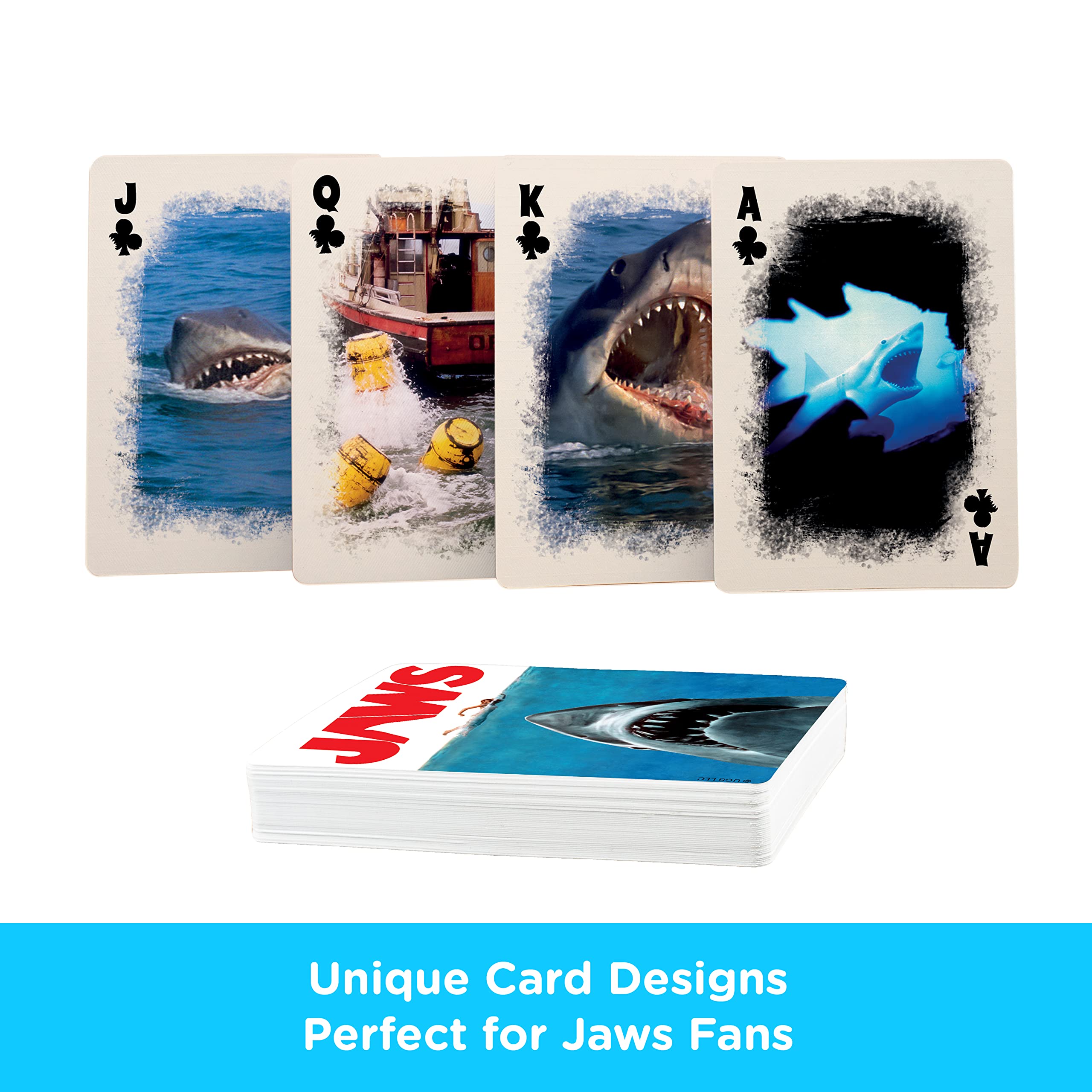 AQUARIUS Jaws Playing Cards - Jaws Themed Deck of Cards for Your Favorite Card Games - Officially Licensed Jaws Merchandise & Collectibles, 2.5 x 3.5