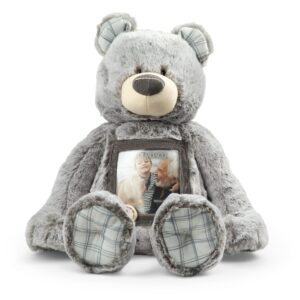 demdaco here to hug 12 inch grey and brown polyester remembrance plush stuffed animal