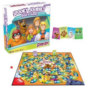 aquarius scooby-doo journey board game - fun for kids & adults - officially licensed scooby-doo merchandise & collectibles (97018), blue, white, orange, for 96 months