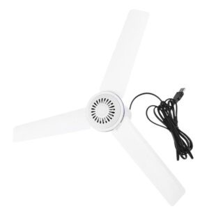 5v usb 19.7” portable ceiling fan exdoll mini usb hanging camping tent fans for outdoor gazebo battery powered silent design