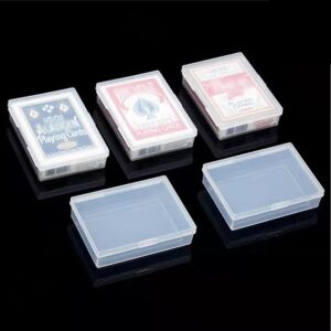 DKAOVH 6 Pcs Playing Card Case, Clear Card Deck Box,Collectible Trading Card Cases, Plastic Playing Game Card Storage Box Holder Box for Game Card, Bank Card, Business Card, PTCG Cards