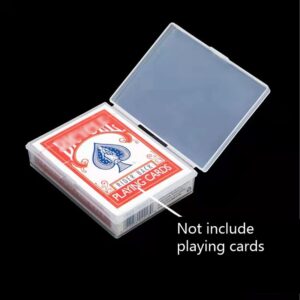 DKAOVH 6 Pcs Playing Card Case, Clear Card Deck Box,Collectible Trading Card Cases, Plastic Playing Game Card Storage Box Holder Box for Game Card, Bank Card, Business Card, PTCG Cards