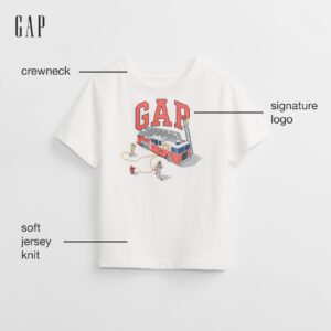 GAP Baby Boys Short Sleeve Logo T-Shirt T Shirt, Red Wagon, 4T US