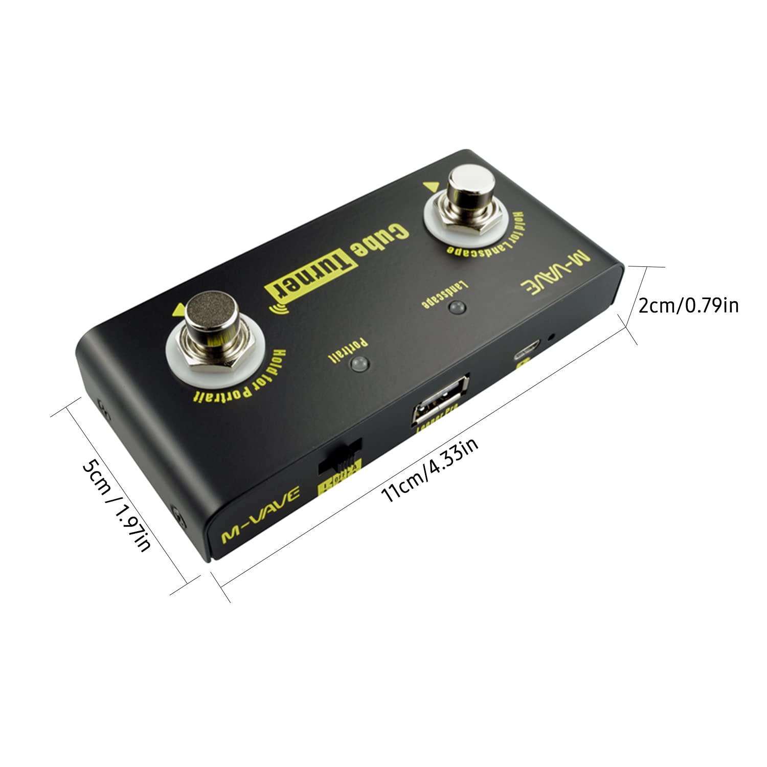 Btuty Cube Turner Page Turner Pedal Rechargeable Music Sheet Turner Supports Looper Connection