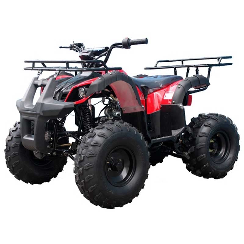 125cc ATV for Sale ATV Quad Youth 4 wheeler ATVs Adults ATV Four Wheelers Big Tires LED Lights with Reverse and Matching Rims - Burgundy