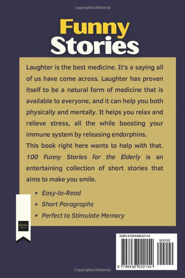 100 Funny Stories for the Elderly: Large print, easy to read and short paragraphs, perfect for stimulate memory (Short Stories in Large Print)