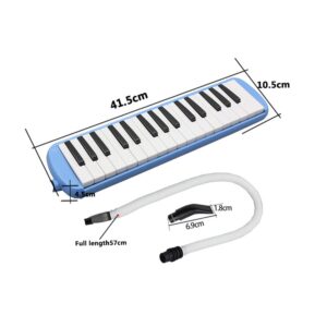 Mibee 32 Piano Keys Melodica Musical Instrument for Music Lovers Beginners Gift with Carrying Bag (Blue) 20220318 0