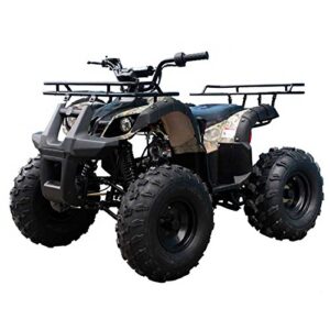 125cc ATV for Sale ATV Quad Youth 4 wheeler ATVs Adults ATV Four Wheelers Big Tires LED Lights with Reverse and Matching Rims - Burgundy