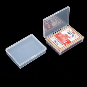 DKAOVH 6 Pcs Playing Card Case, Clear Card Deck Box,Collectible Trading Card Cases, Plastic Playing Game Card Storage Box Holder Box for Game Card, Bank Card, Business Card, PTCG Cards