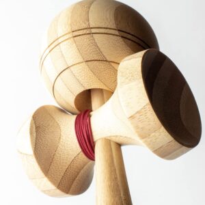 Sweets Kendamas Bamboo Boost Kendama - Natty Engraving, Improves Hand Eye Coordination, Reflex, Perfect for Beginners, Extra String Accessory Quick Start Bundle