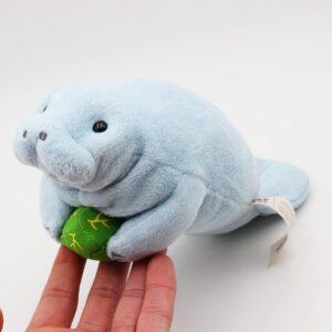 okidg 7inch Simulation Manatee Plush Toy Lifelike Sea Cow Stuffed Animal Doll