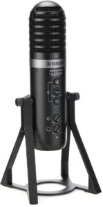 yamaha ag01 black usb microphone with integrated high-performance mixer and steinberg software suite