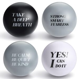 zomiboo 20 pieces motivational stress balls foam balls quote stress relief ball inspirational relief balls hand exercise balls for kids relieve motivating encouraging adult(classic color)