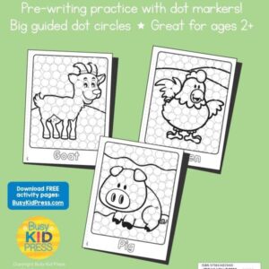 Farm Animals Dot Markers Activity Book: Easy Toddler and Preschool Kids Paint Dauber Big Dot Coloring Ages 2-4