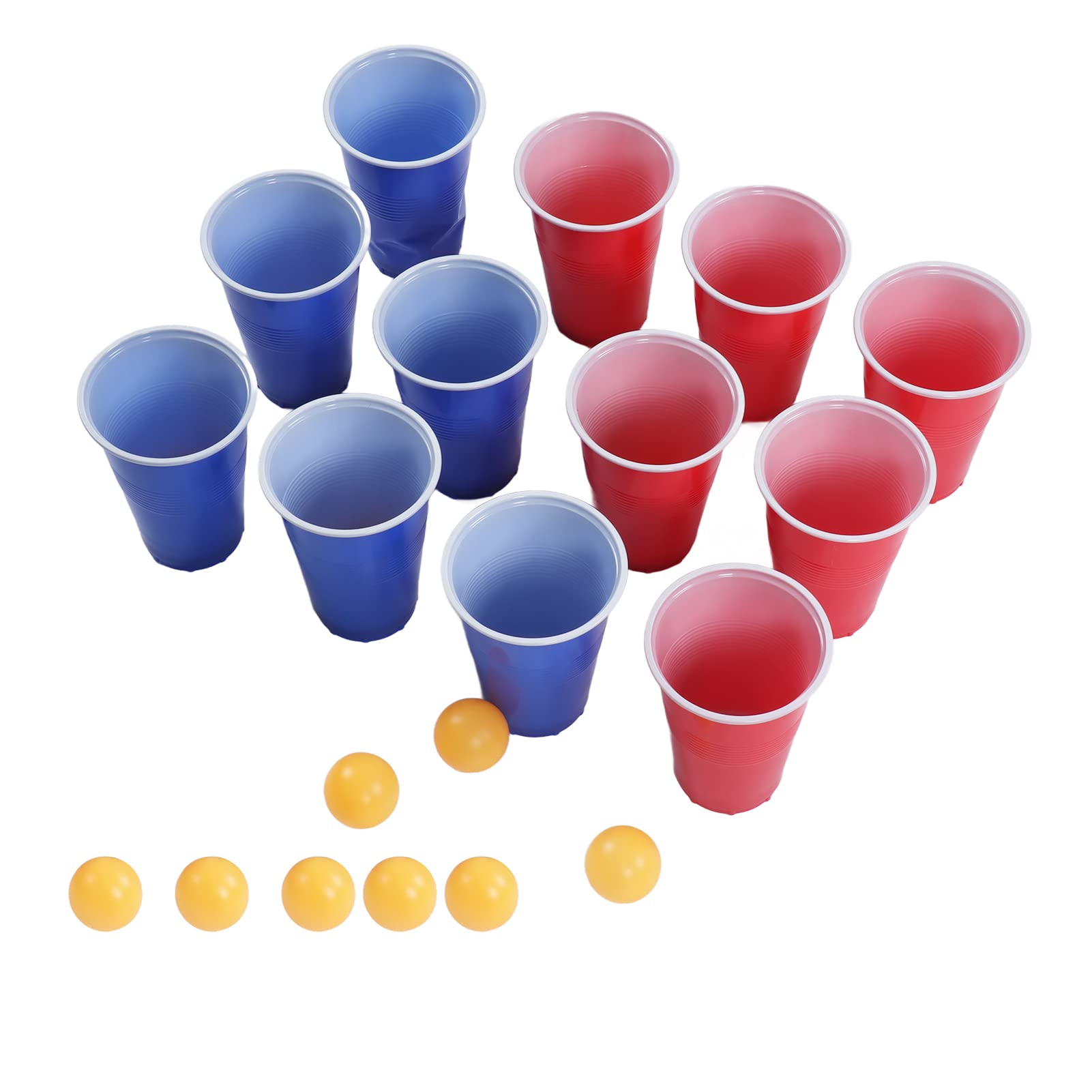 CUTULAMO Beer Pong Game Set, Smoothing Edges Cup Pong Game Set for Holiday Parties