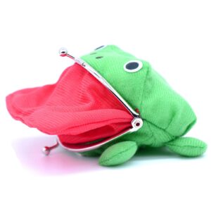 Kcikn Anime Cosplay Plush Purses, Cartoon Animal Frog Coin Purses Coin Pouch Key Credit Card Holder Novelty Toy School Prize Present for Kids Boys Girls