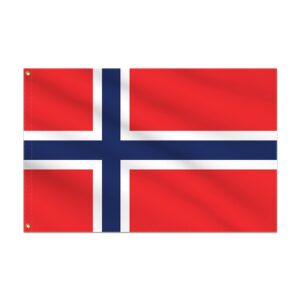 bannerbuzz norway flag knitted fabric 90 gsm - lightweight, bright & vivid colors, brass grommets use for indoor-outdoor purpose (9' w x 6' h)