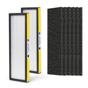 nisreen filter c flt5000 filter compatible with germ-guardian true hepa filter air puri-fier ac5250pt ac5000e ac5300b ac5350w, 2 hepa and 6 pre-filter