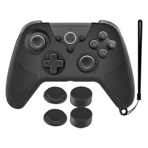 linkidea handle protection cover compatible for luna controller, silicone grips sleeve case for luna wireless controller (black)