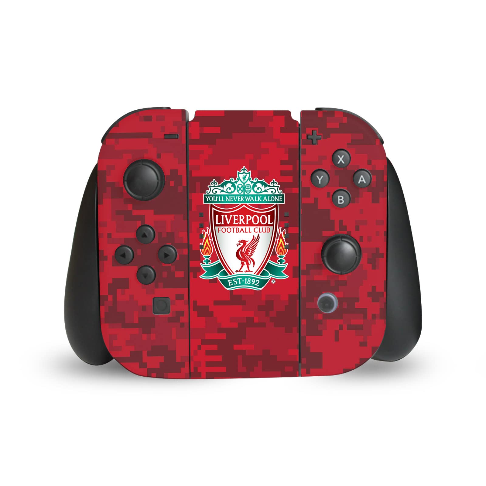 Head Case Designs Officially Licensed Liverpool Football Club Crest Red Camouflage Art Vinyl Sticker Gaming Skin Decal Cover Compatible With Nintendo Switch Joy-Con Controller