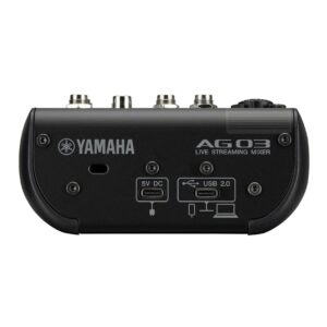 Yamaha AG03MK2 Black 6-Channel Live Streaming Loopback Mixer/USB Interface with Steinberg Software Suite