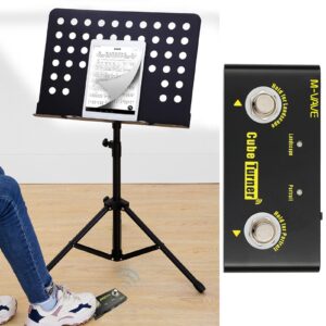 Btuty Cube Turner Page Turner Pedal Rechargeable Music Sheet Turner Supports Looper Connection