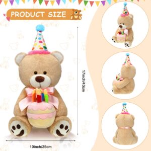 20 Plush Birthday Bear with Cake - Stuffed Animal Toy for Kids & Party Decor