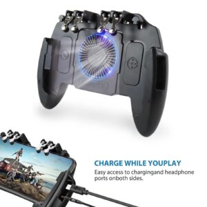 Game Controller Gamepad Trigger Shooting Free Fire Cooling Fan Gamepad Joystick for IOS Android Mobile Phone