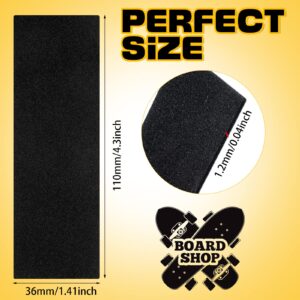 100 Pcs Fingerboard Foam Grip Tape Black Fingerboard Grip Tape 36 x 110 mm Foam Grip Tape for Fingerboards Adhesive Fingerboard Stickers Non Slip Foam Pro Grip Tape for Fingerboards Skateboard