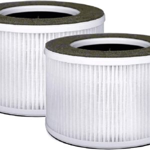 Nispira TD-1500 4-in-1 True HEPA Replacement Filters for Tredy Air Purifier TD-1500, 2 Pack