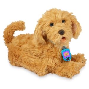 My Fuzzy Friend Moji Interactive Labradoodle - Plush Dog Toy for Boys and Girls, Loveable and Lifelike Companion Pet , Brown