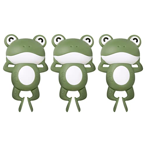 Toyvian 3Pcs Wind Up Bath Frogs for Kids Swimming Frog Clockwork Toys Floating Bathtub Toy Kids Water Bathtime Fun Green