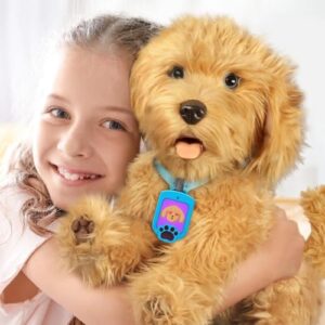 My Fuzzy Friend Moji Interactive Labradoodle - Plush Dog Toy for Boys and Girls, Loveable and Lifelike Companion Pet , Brown