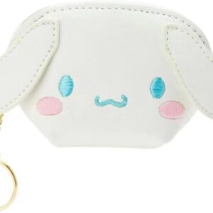 FDC TGTA Cartoon Animal Coin Purse for Women with Zipper Leather Coin Pouch with Keychain, White Dog, one size