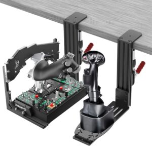 JUYEER Table Mount Compatible for Logitech X52/X52 Pro/X56/X56 Rhino/Throttle Quadrant/Thrustmaster Warthog 10C & throttle/T.16000M FCS/TCA Officer Pack Airbus/TSSH Handbrake/VKB Gunfighter MK.lll etc