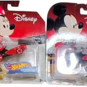 Hot Wheels Disney Character Cars Complete Set of 8 from GCK28-999F Release Diecasst Bundle