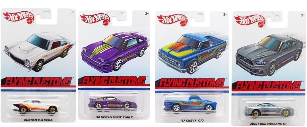 Hot Wheels Exclusive Flying Customs Series Complete Set of 8 Diecast Vehicles