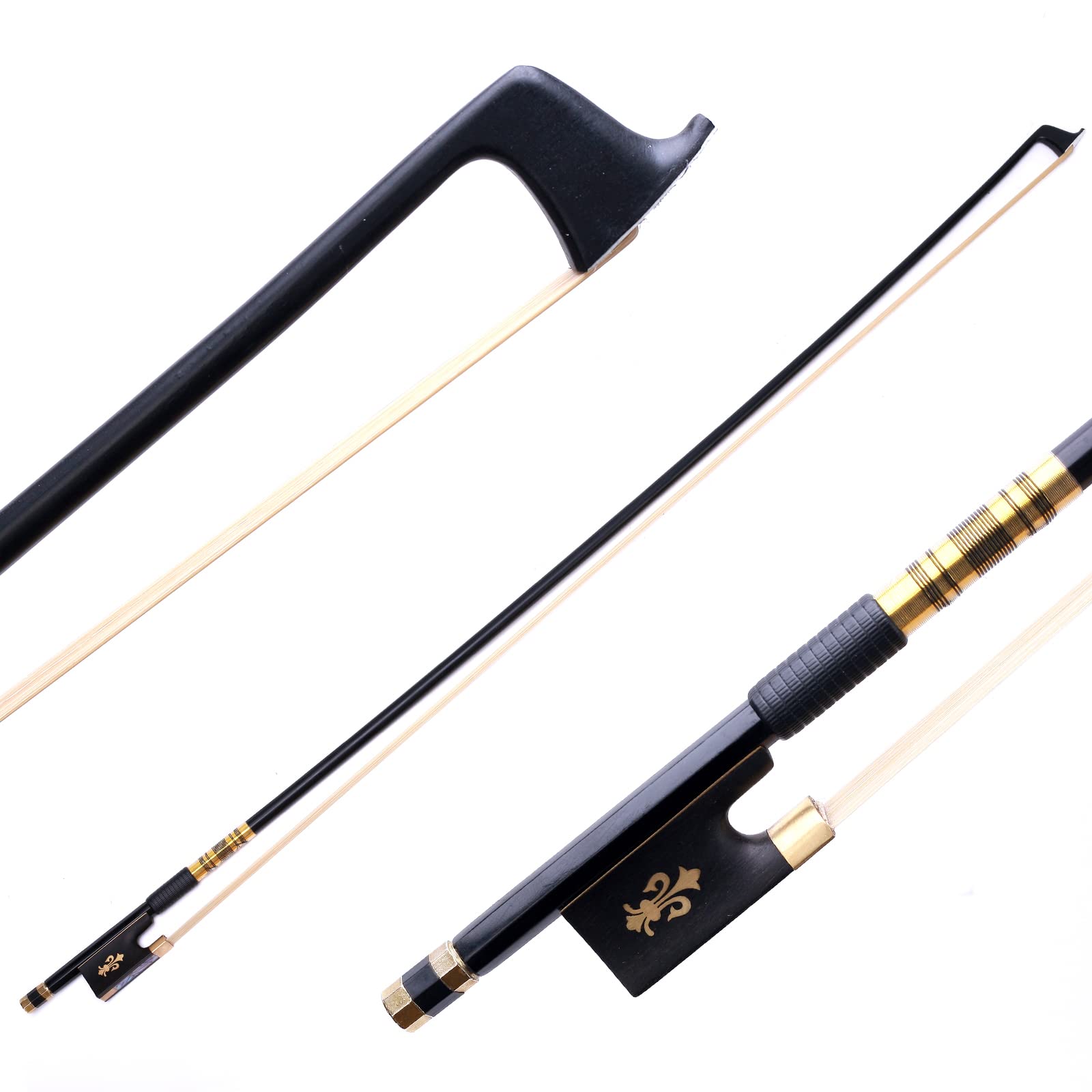 AMZZ 4/4 Professional Carbon Fiber Violin Bow - Performance Grade Violin Accessory for Violinists and Fiddlers of All Skill Levels (Carbon Fiber Bow 4/4 Size)